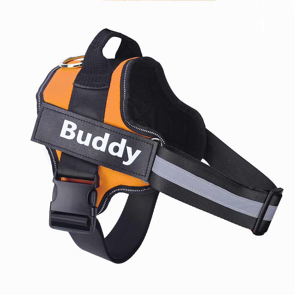 Personalized Dog Harness NO PULL Reflective Breathable Adjustable Pet Harness Vest For Small Large Dog Custom Patch Pet Supplies null