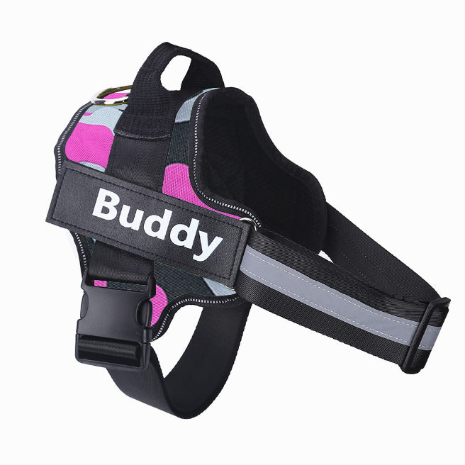 Personalized Dog Harness NO PULL Reflective Breathable Adjustable Pet Harness Vest For Small Large Dog Custom Patch Pet Supplies null