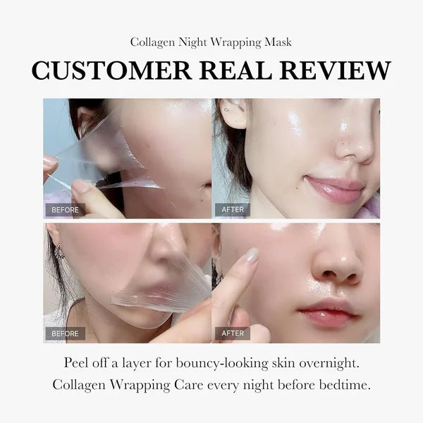 Face Night Mask Collagen Wrapping Mask Natural Ingredients Firming Elasticity & Hydration Anti-wrinkle For Skin Care Best Choice For 3C Discount Store