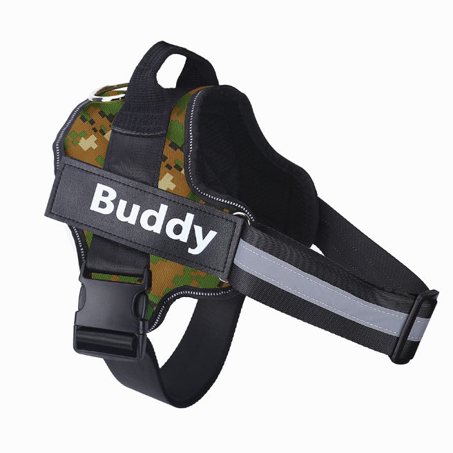 Personalized Dog Harness NO PULL Reflective Breathable Adjustable Pet Harness Vest For Small Large Dog Custom Patch Pet Supplies null