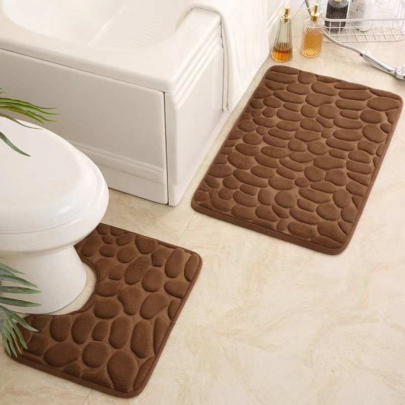 Simple Pebble Memory Sponge U-shaped Floor Mat Best Choice For 3C Discount Store