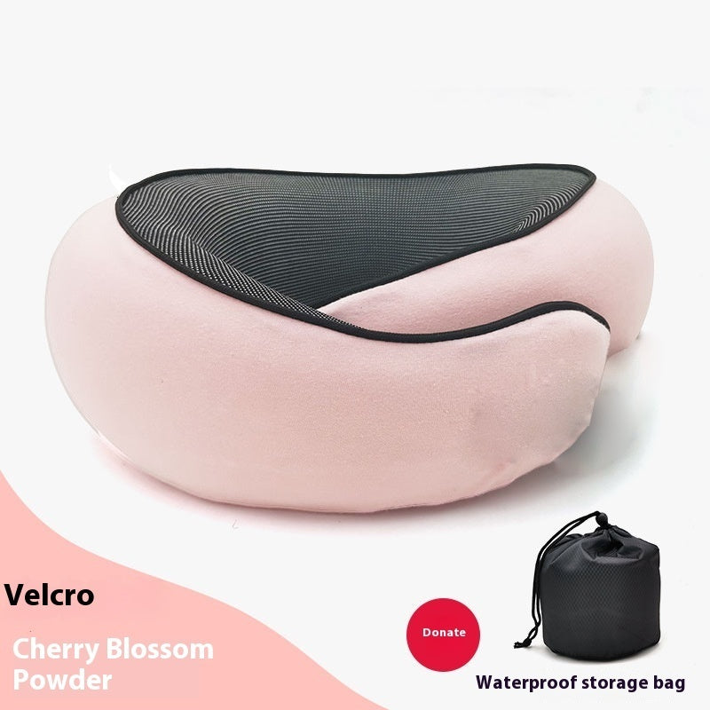 Travel Neck Pillow Non-Deformed Airplane Pillow Travel Neck Cushion Durable U-Shaped Travel Memory Cotton Nap Neck Pillow null