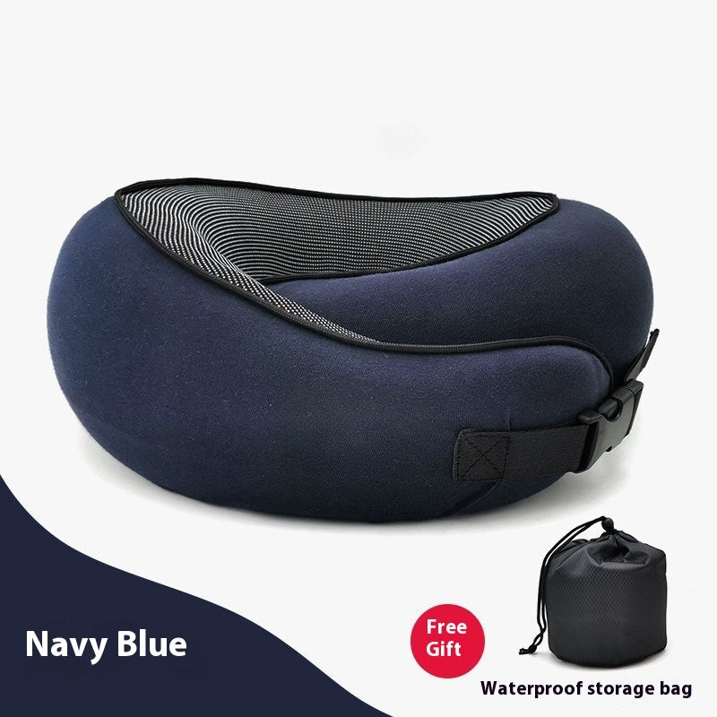 Travel Neck Pillow Non-Deformed Airplane Pillow Travel Neck Cushion Durable U-Shaped Travel Memory Cotton Nap Neck Pillow null