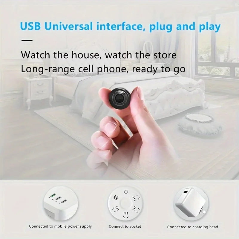 Smart Home Security Camera Small CCTV Night Vision Motion Detection Alarm Monitor Best Choice For 3C Discount Store