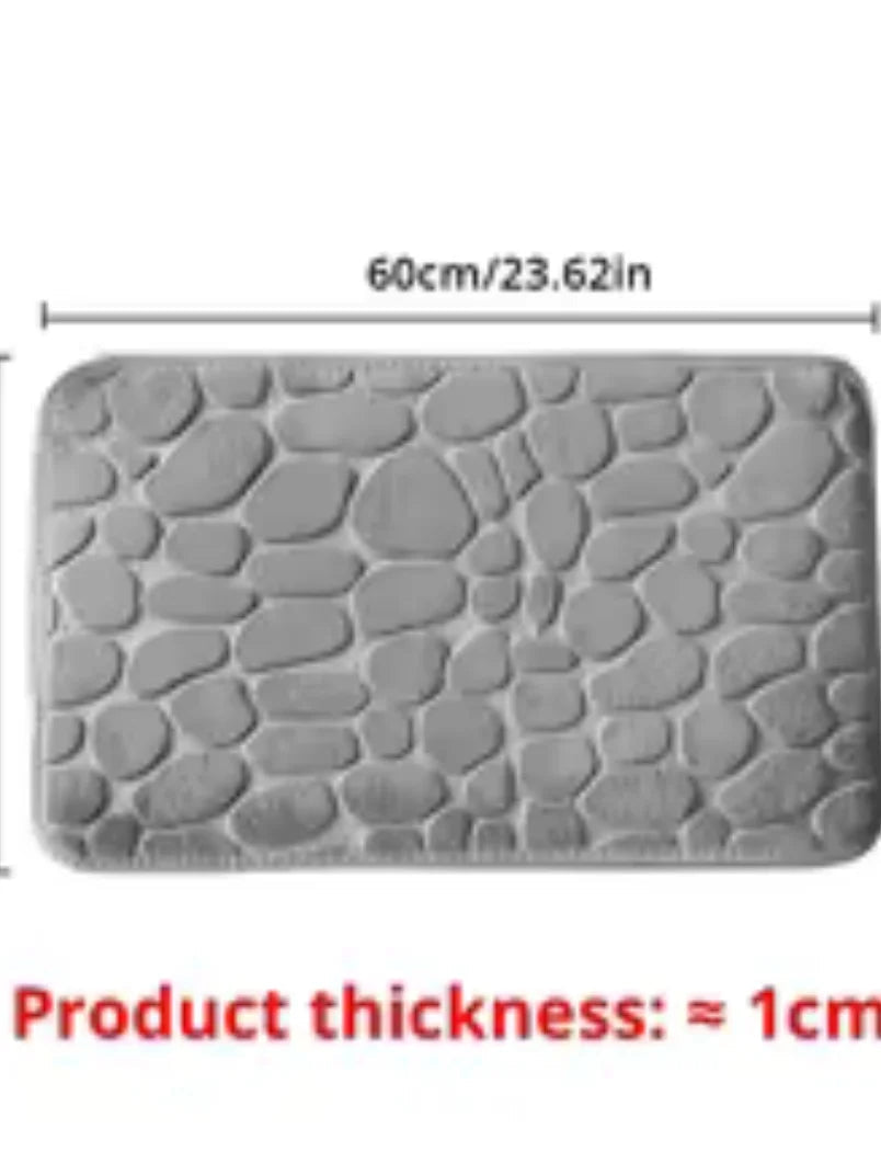 Embossed Microfiber Anti Slip Pebble Bath Mat LuminaHome Store