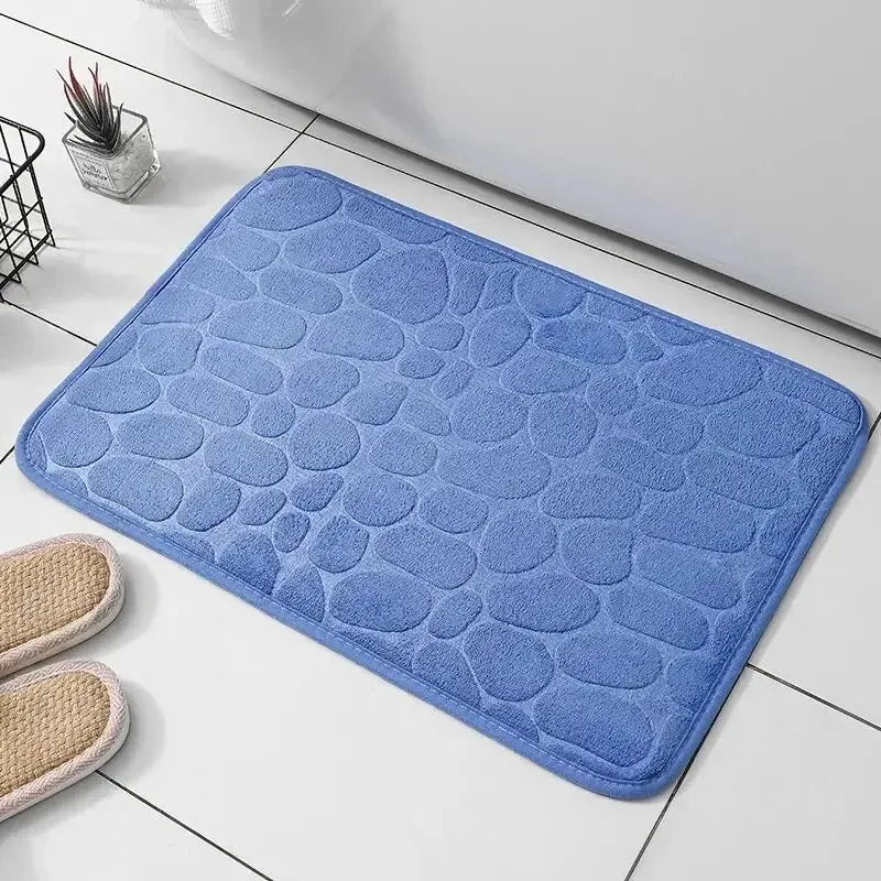 Embossed Microfiber Anti Slip Pebble Bath Mat LuminaHome Store