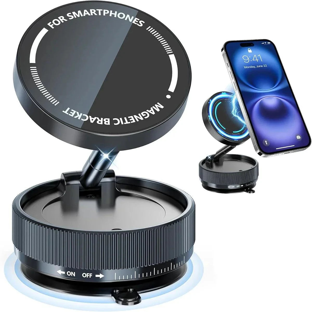 2026 Magnetic vacuum car phone holder 360 adjustable mount Stone's Store