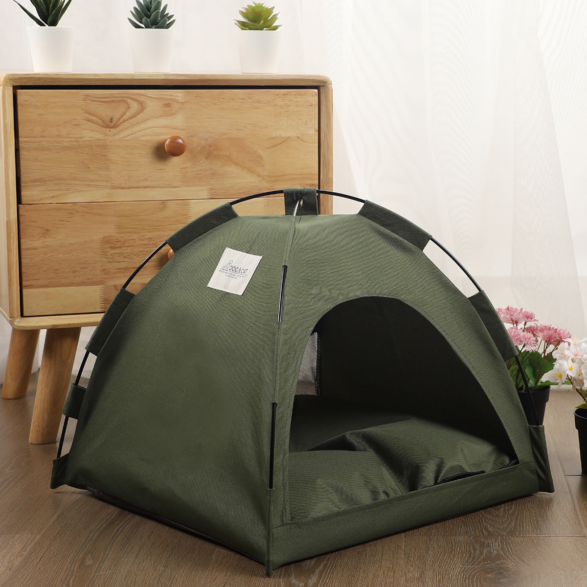 Cat Tent Cooling Mat Dog House Pet Sofa Camping Dog Bed With Cushion For Dog Kennel Indoor Cat Nest Cat Bed Pets Products null
