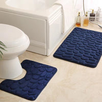 Simple Pebble Memory Sponge U-shaped Floor Mat Best Choice For 3C Discount Store
