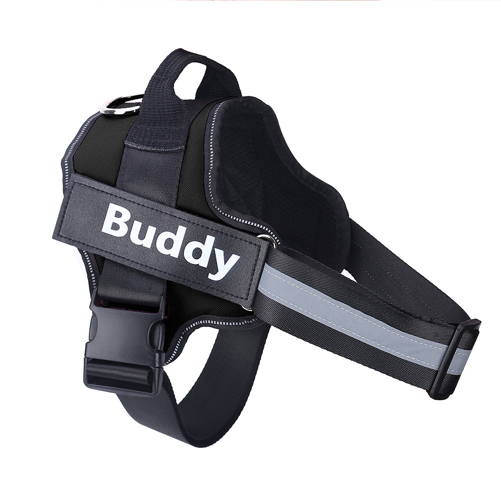 Personalized Dog Harness NO PULL Reflective Breathable Adjustable Pet Harness Vest For Small Large Dog Custom Patch Pet Supplies null