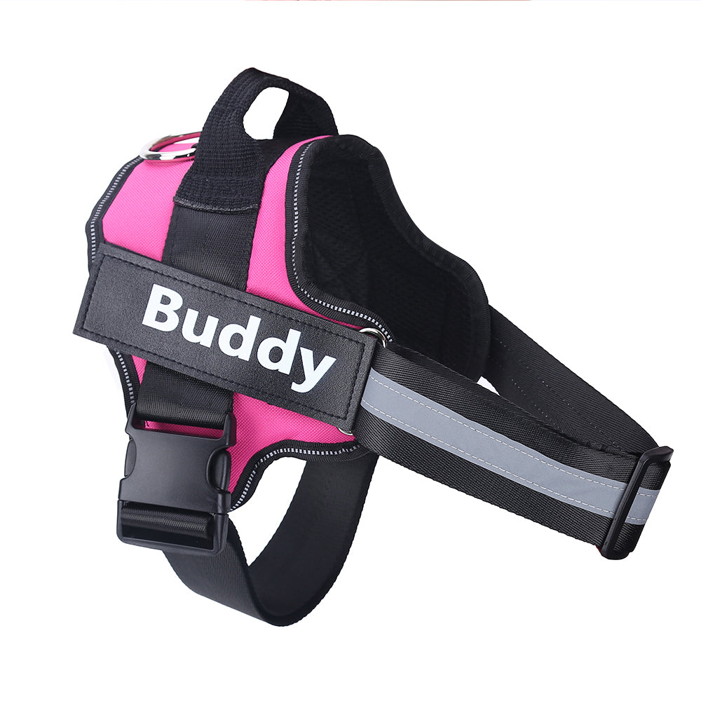 Personalized Dog Harness NO PULL Reflective Breathable Adjustable Pet Harness Vest For Small Large Dog Custom Patch Pet Supplies null