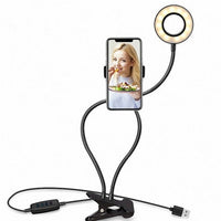 LED Selfie Ring Light for Live Adjustable Makeup Light-8cm Stand null