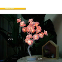 Rose Flower Lamp USB Battery Operated LED Table Lamp Bonsai Tree Night Lights Garland Bedroom Decoration Lights Home Decor null