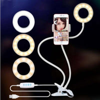 LED Selfie Ring Light for Live Adjustable Makeup Light-8cm Stand null