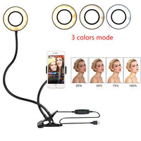 LED Selfie Ring Light for Live Adjustable Makeup Light-8cm Stand null