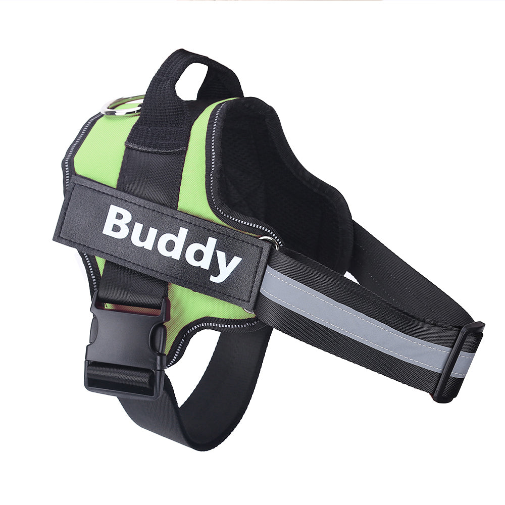 Personalized Dog Harness NO PULL Reflective Breathable Adjustable Pet Harness Vest For Small Large Dog Custom Patch Pet Supplies null
