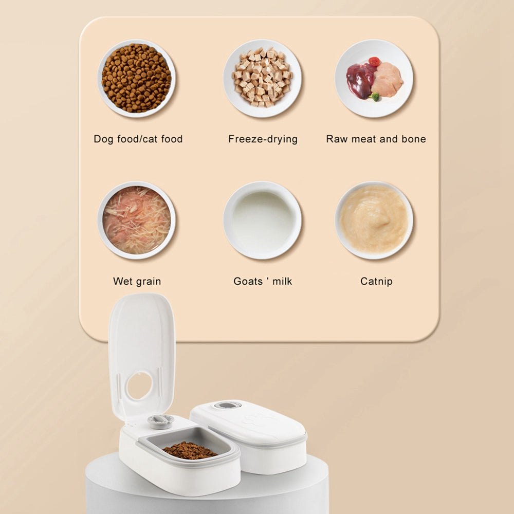 Automatic Pet Feeder Smart Food Dispenser For Cats Dogs Timer Stainless Steel Bowl Auto Dog Cat Pet Feeding Pets Supplies null