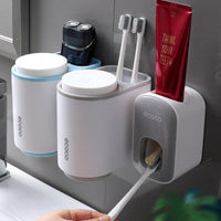 Wall Mounted Automatic Toothpaste Holder Bathroom Accessories Set Dispenser null