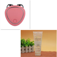 Portable Facial Micro-current Beauty Instrument For Lifting Thinning And Reducing Edema With Double Roller Massager null