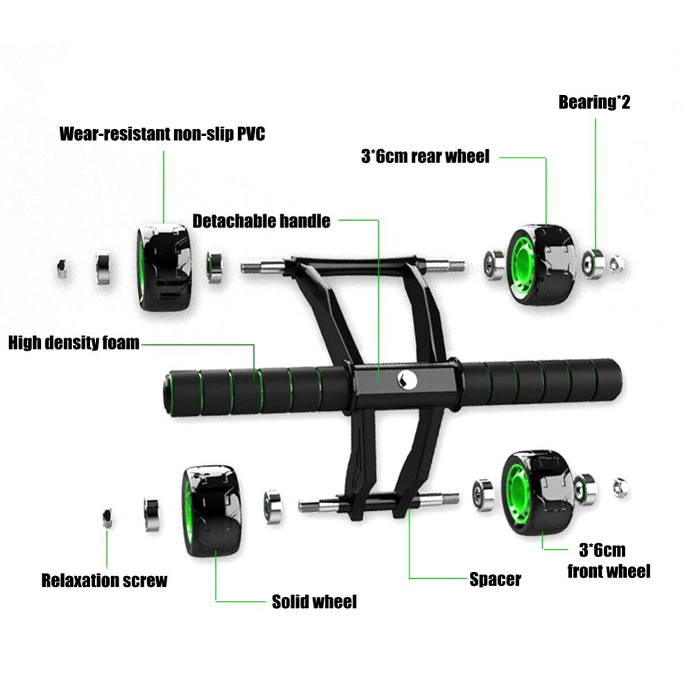 Four-wheeled Abdominal Roller Home Exercise Abdominal Muscle Fitness Equipment null