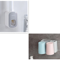 Wall Mounted Automatic Toothpaste Holder Bathroom Accessories Set Dispenser null
