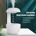 Anti-gravity air humidifier with levitating water droplets and cool mist on white background