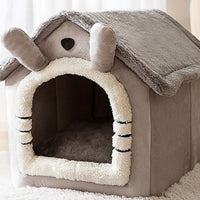 Foldable Dog House Pet Cat Bed Winter Dog Villa Sleep Kennel Removable Nest Warm Enclosed Cave Sofa Pets Supplies null