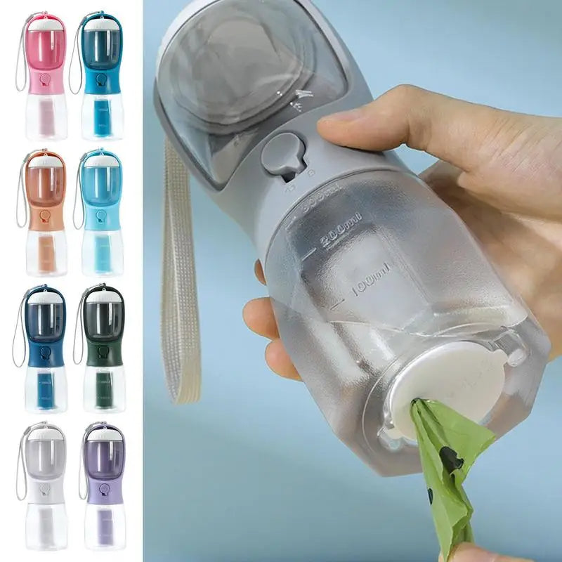 Dog Water Cup Drinking Food Garbage Bag Three-in-one Portable Small Multi-functional Pet Cups Pets Supplies null