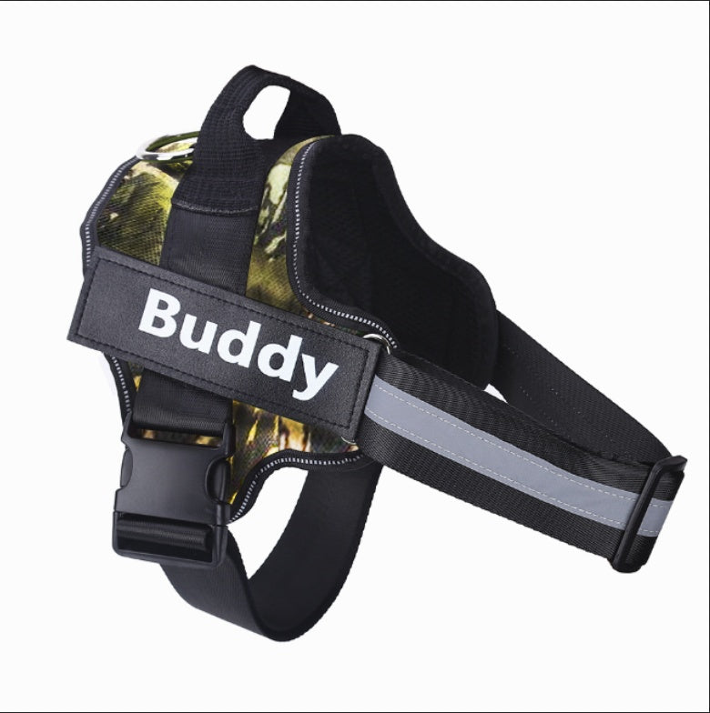 Personalized Dog Harness NO PULL Reflective Breathable Adjustable Pet Harness Vest For Small Large Dog Custom Patch Pet Supplies null