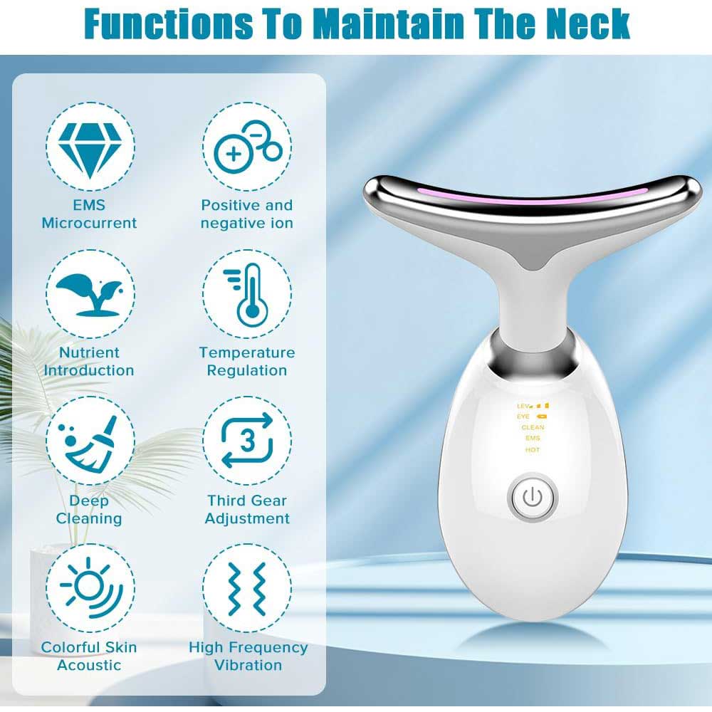 Neck Face Massager Face Sculpting Tool 3 Colour Modes And Vibration For Facial Massager For Double Chin Aura Outlet