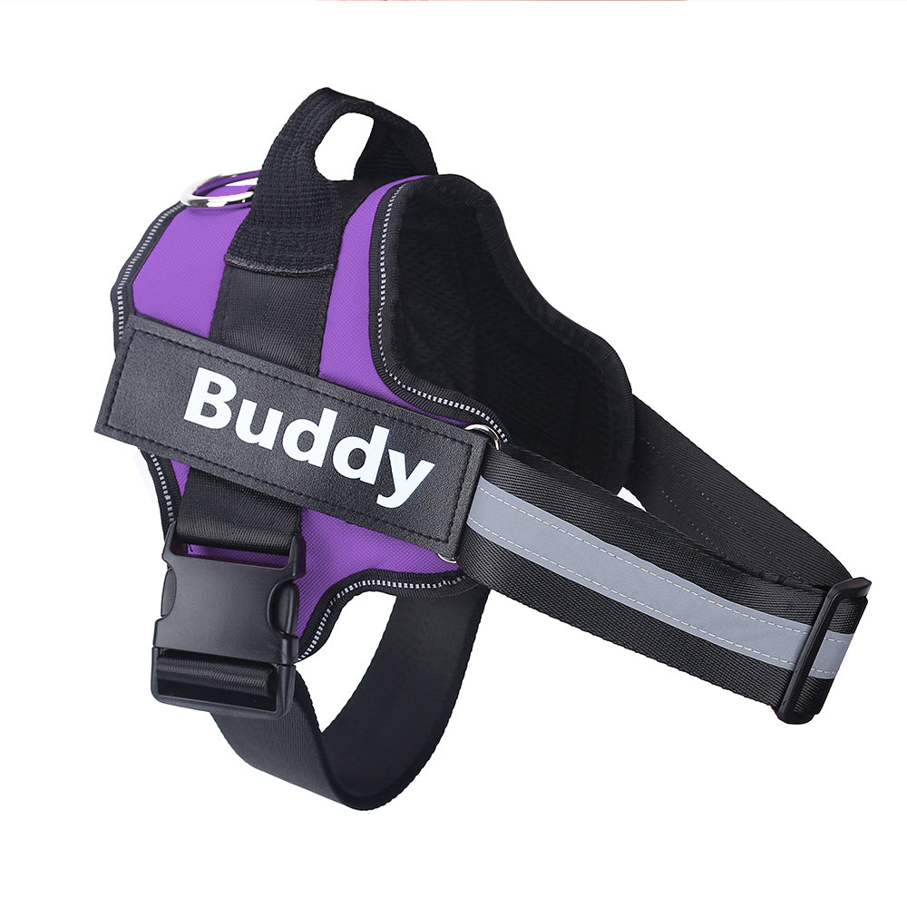 Personalized Dog Harness NO PULL Reflective Breathable Adjustable Pet Harness Vest For Small Large Dog Custom Patch Pet Supplies null