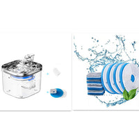 Pet Cat Dog Stainless Steel Automatic Circulation Water Dispenser Intelligent Fountain Pets Accessories null