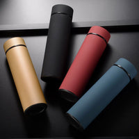 450ml stainless steel water bottle double wall vacuum insulated in black color for business travel and outdoor sports