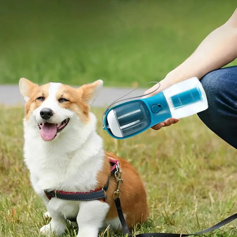 Dog Water Cup Drinking Food Garbage Bag Three-in-one Portable Small Multi-functional Pet Cups Pets Supplies null