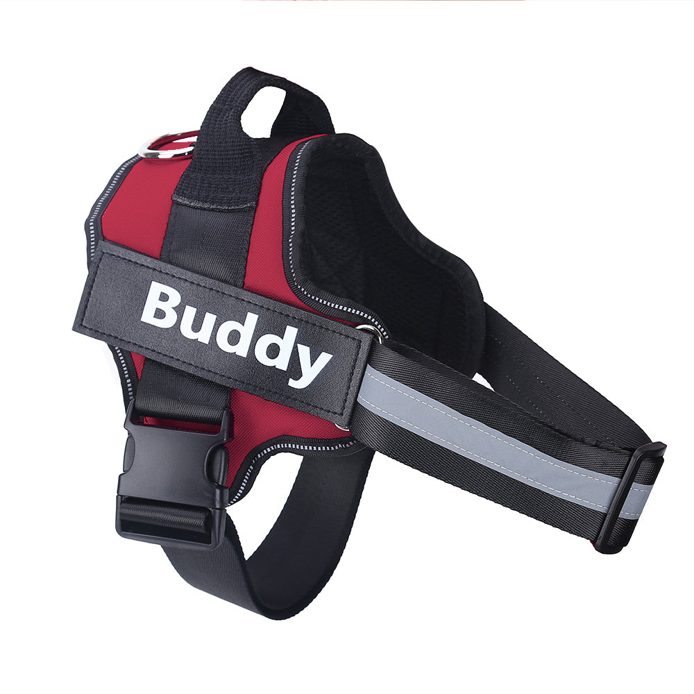 Personalized Dog Harness NO PULL Reflective Breathable Adjustable Pet Harness Vest For Small Large Dog Custom Patch Pet Supplies null