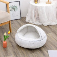 2 In 1 Dog And Cat Bed Pet Winter Bed Round Plush Warm Bed House Soft Long Plush Pets Bed Pet Products null