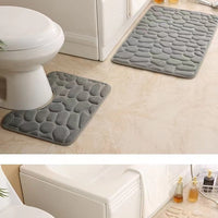 Simple Pebble Memory Sponge U-shaped Floor Mat Best Choice For 3C Discount Store