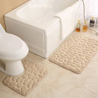 Simple Pebble Memory Sponge U-shaped Floor Mat Best Choice For 3C Discount Store