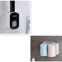 Wall Mounted Automatic Toothpaste Holder Bathroom Accessories Set Dispenser null