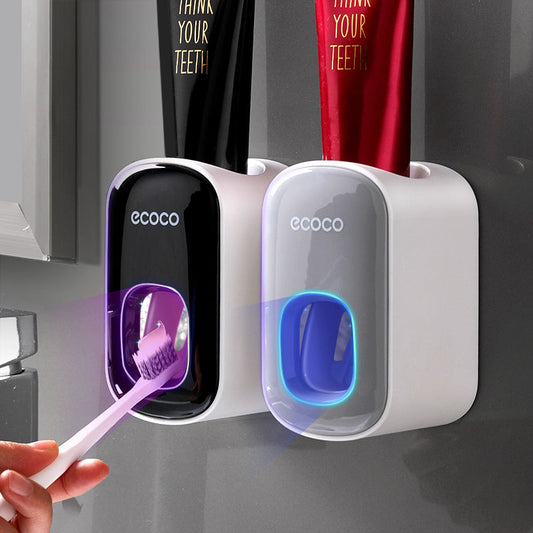 Wall Mounted Automatic Toothpaste Holder Bathroom Accessories Set Dispenser null