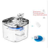Pet Cat Dog Stainless Steel Automatic Circulation Water Dispenser Intelligent Fountain Pets Accessories null