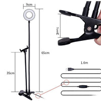 LED Selfie Ring Light for Live Adjustable Makeup Light-8cm Stand null