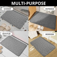 Embossed Microfiber Anti Slip Pebble Bath Mat LuminaHome Store