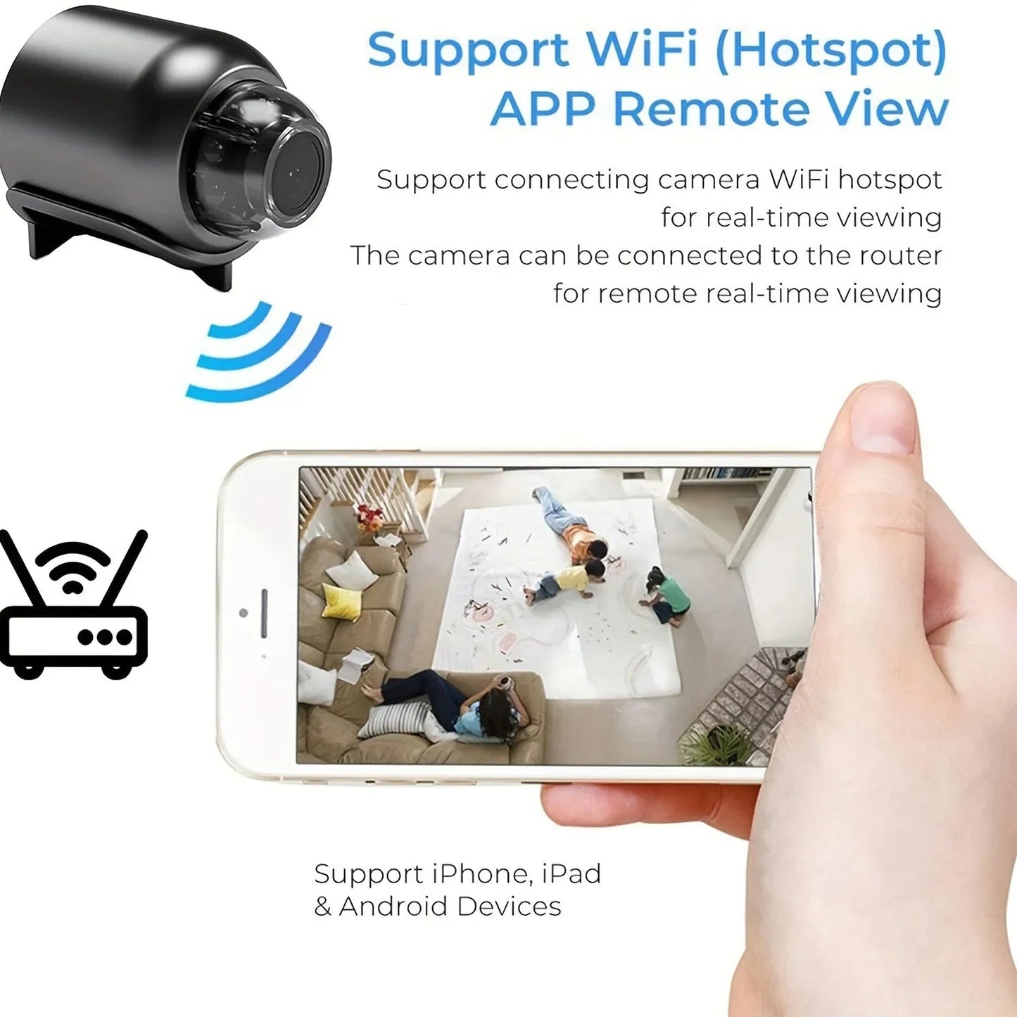 Smart Home Security Camera Small CCTV Night Vision Motion Detection Alarm Monitor Best Choice For 3C Discount Store
