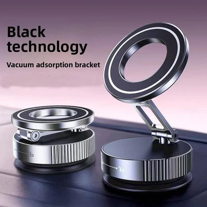 2026 magnetic vacuum car phone holder with 360-degree adjustable mount on smooth surface