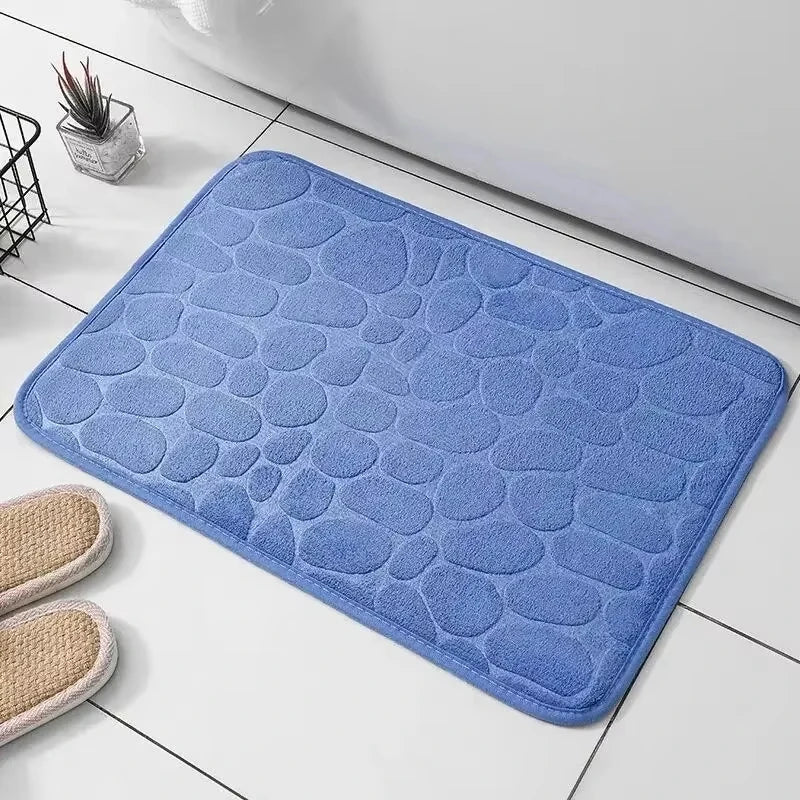 Embossed Microfiber Anti Slip Pebble Bath Mat LuminaHome Store