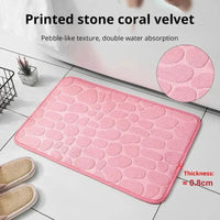 Embossed Microfiber Anti Slip Pebble Bath Mat LuminaHome Store