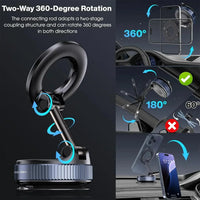 2026 Magnetic vacuum  car phone holder 360 adjustable mount Stone's Store