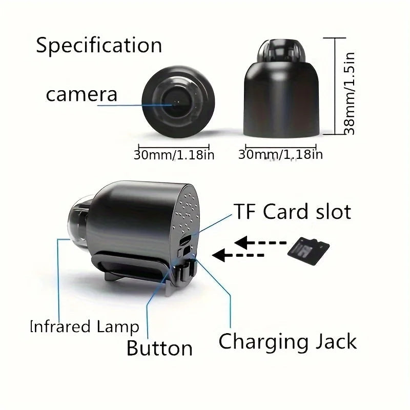 Smart Home Security Camera Small CCTV Night Vision Motion Detection Alarm Monitor Best Choice For 3C Discount Store