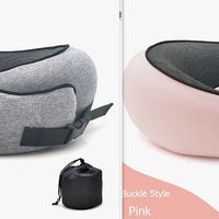 Travel Neck Pillow Non-Deformed Airplane Pillow Travel Neck Cushion Durable U-Shaped Travel Memory Cotton Nap Neck Pillow null